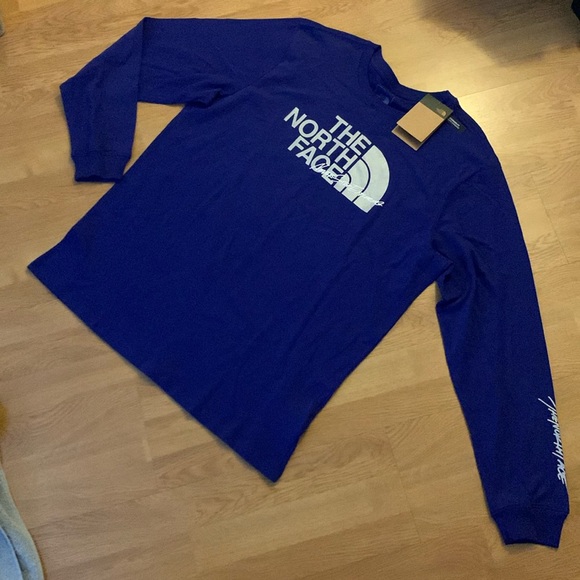 NWT The North Face Long Sleeve GI (Graphic Injection) Tee, XL, Blue - Picture 1 of 10